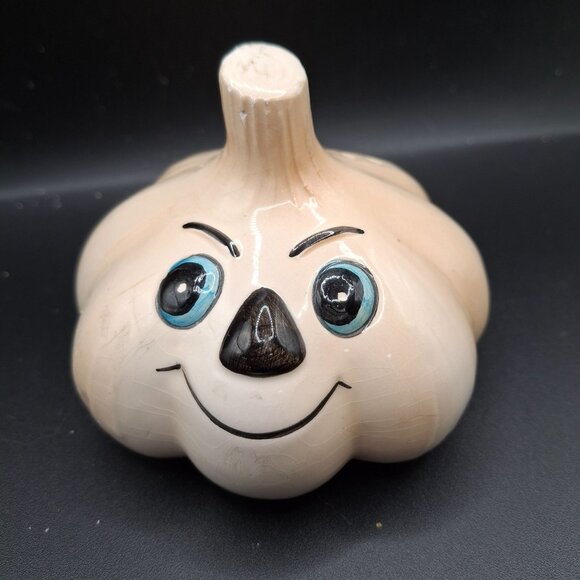 Vintage Set of 2 Anthropomorphic Ceramic Garlic Shakers  Cooks Tools Taiwan - Picture 5 of 7